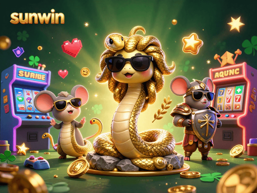 Experience winning strategies with sunwin in a vibrant casino-themed digital illustration.