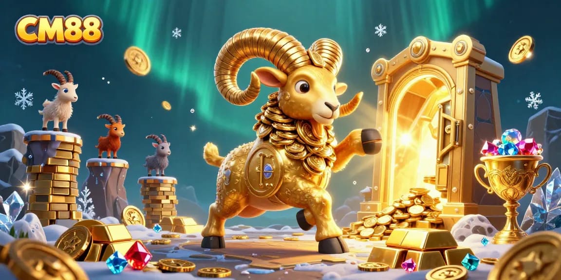 Experience thrilling action with CM88’s dynamic golden ram in a vibrant gaming scene.