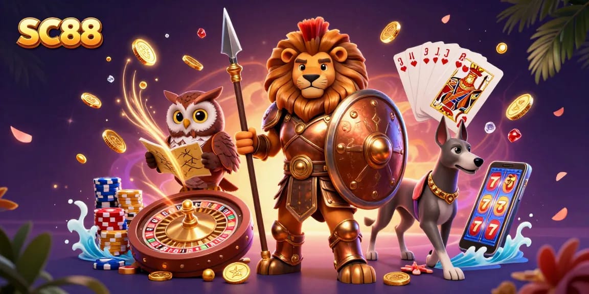 Win exciting prizes with SC88's vibrant 3D casino-themed celebration of games and strategy.