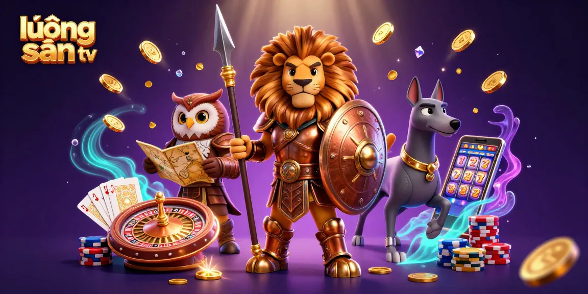 Lương Sơn TV offers thrilling online gambling experiences with vivid casino elements and interactive characters.