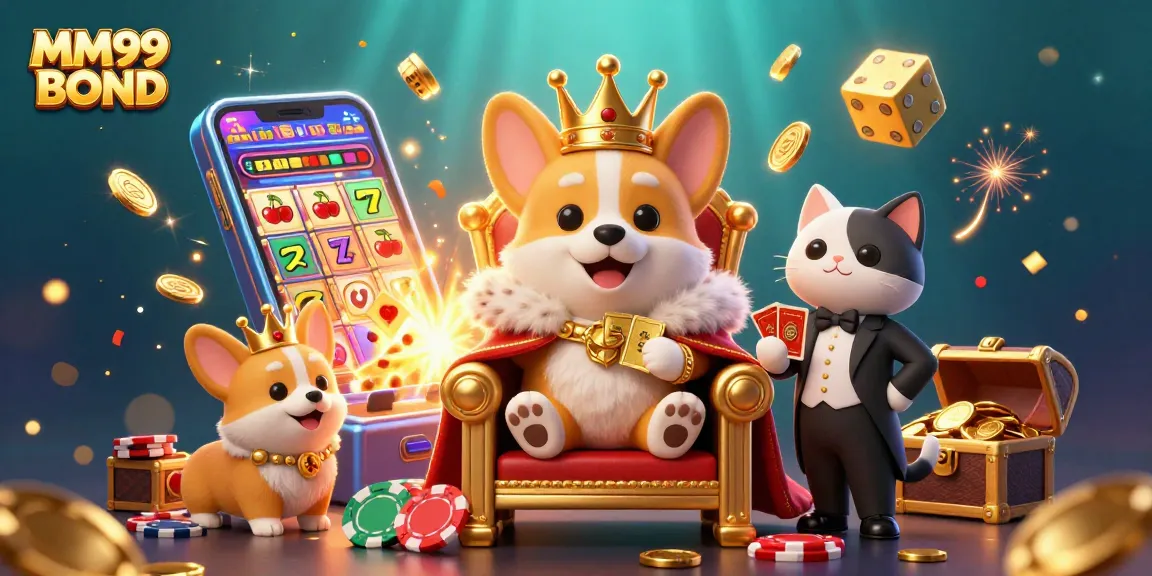 Win big with MM99 BOND in this vibrant, detailed casino scene full of excitement and rewards!