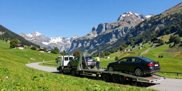 Import Ihres Fahrzeugs aus der Schweiz ins Vereinigte Königreich: Vorbereitung eines Fahrzeugs für den Transport in die Schweiz.