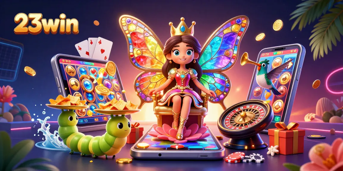 Engage with winning moments at 23win featuring vibrant characters and dynamic casino elements.
