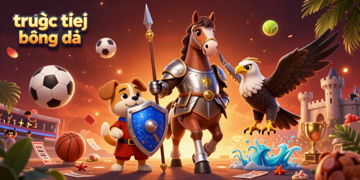 Experience trực tiếp bóng đá excitement with dynamic visuals of a sports betting scene featuring characters and game elements.