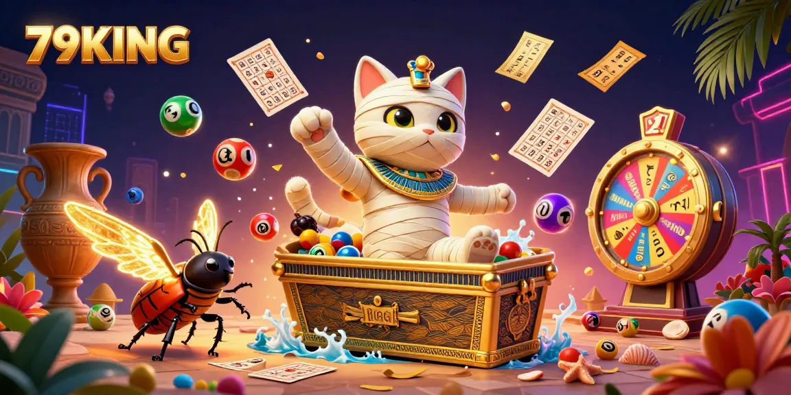 Experience the thrill of winning with 79KING's vibrant lottery scene featuring colorful elements.