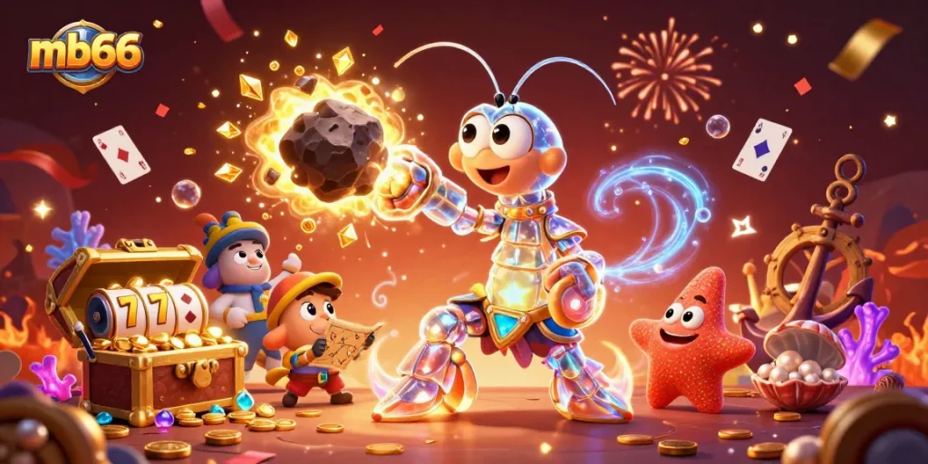 Unleash winning strategies with mb66 while diving through gold-rich treasures in this vibrant casino scene.